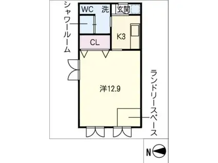 アマルフィー(1K/3階)の間取り写真