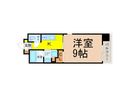 HANANOKI RISE(1K/5階)の間取り写真