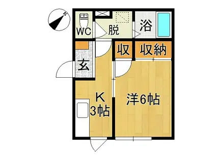 GALLERY SI(1K/1階)の間取り写真