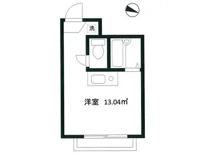 インベスト大森北III-(ワンルーム/2階)の間取り写真