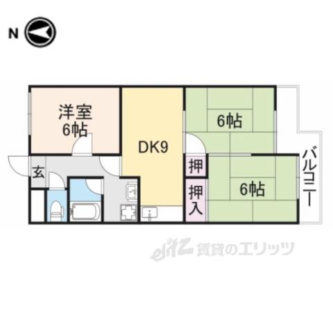 第3サンコウハイツ(3DK/4階)の間取り写真