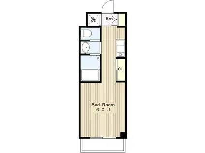 ぺルナ新百合(1K/3階)の間取り写真