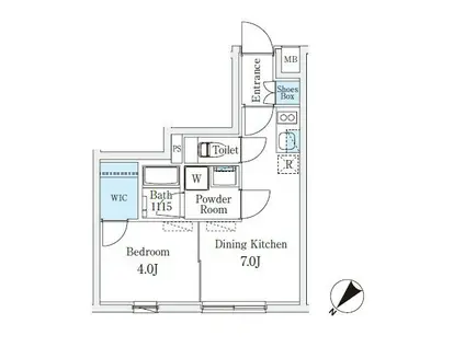CREATIF学芸大学(1DK/2階)の間取り写真