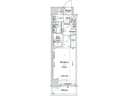 ARKMARK池袋本町(1K/2階)の間取り写真