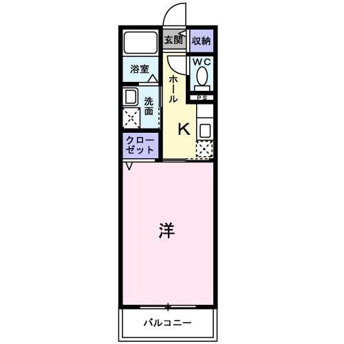 ベラヴィスタ(1K/1階)の間取り写真