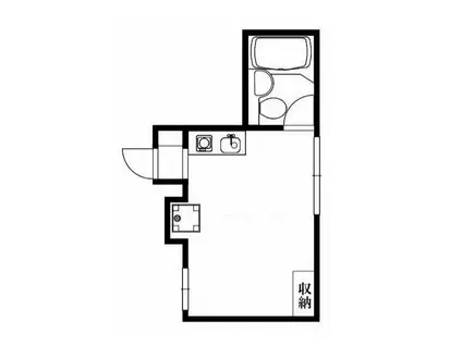 アリックスビル(ワンルーム/4階)の間取り写真