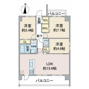 SOCIA ISSHA(3LDK/1階)の間取り写真