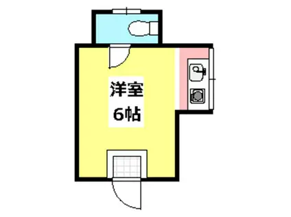 暁荘(ワンルーム/1階)の間取り写真