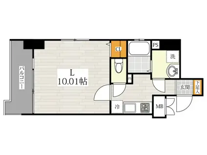 サン博多駅南(1K/9階)の間取り写真