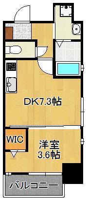 アルゴ南小倉(1DK/6階)の間取り写真