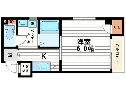 ベルメゾン本町マンション(1K/1階)の間取り写真