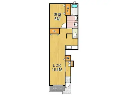 マーベラス3(2LDK/1階)の間取り写真
