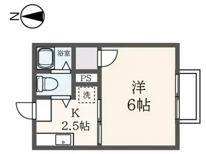 ファルケ小平(1K/1階)の間取り写真