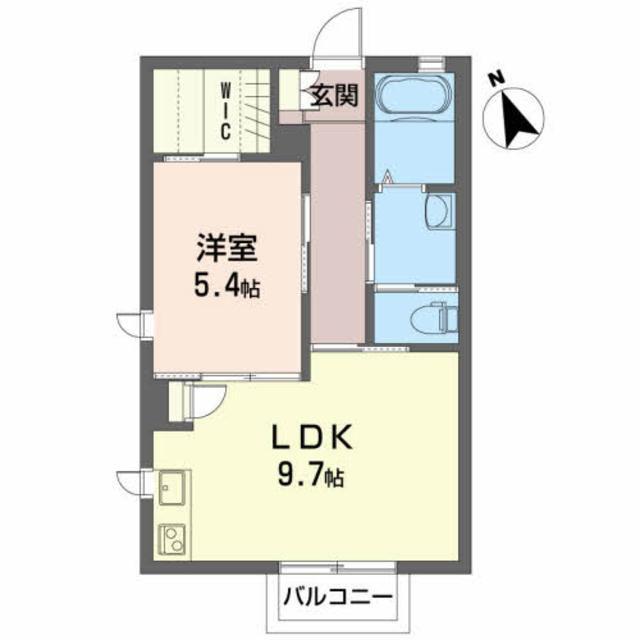 シャーメゾンめいび(1LDK/2階)の間取り写真