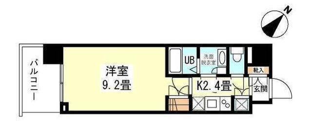 エーエス日暮里(1K/4階)の間取り写真