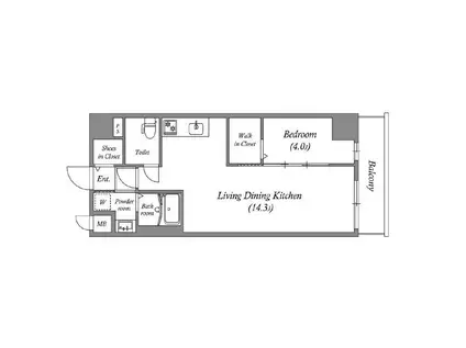 LEGALAND猫 MIYAKOJIMA(1LDK/6階)の間取り写真