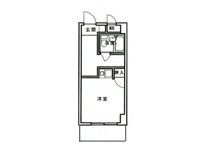 コンバウス盛南(ワンルーム/1階)の間取り写真