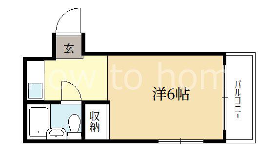 ヴィラ島本(1K/3階)の間取り写真