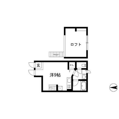 SUCCESS III(ワンルーム/2階)の間取り写真