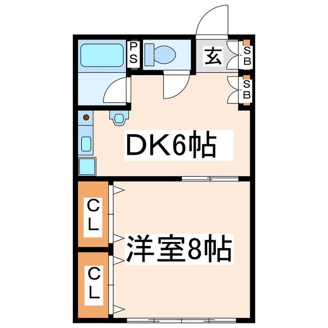 テラス本八幡(3LDK/3階)の間取り写真