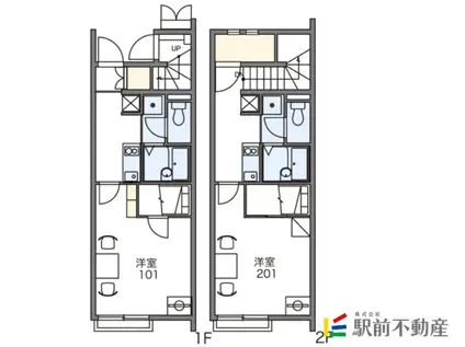 レオネクスト大和春日(1K/1階)の間取り写真