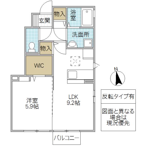 MILLEVAGUE(1LDK/1階)の間取り写真