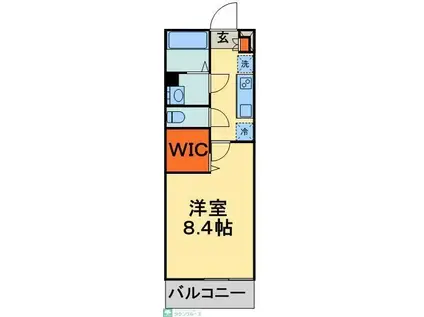 リブリ・ル・シャドール(1K/2階)の間取り写真