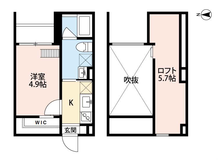 YS VILLAGE馬場通(1K/1階)の間取り写真