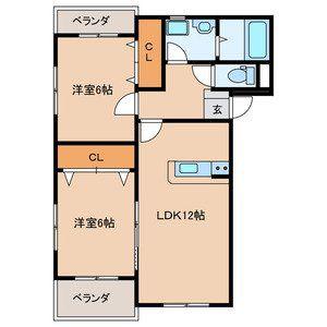 プレステージ加奈陀(2LDK/3階)の間取り写真