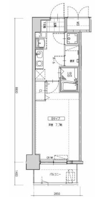 STATIONCOURT サウス(1K/4階)の間取り写真