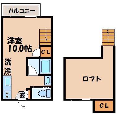 シャル夢本尾II(ワンルーム/1階)の間取り写真