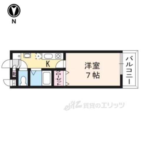 ヴィラコート・タイセイ(1K/2階)の間取り写真