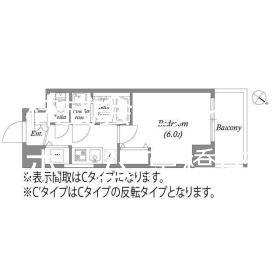 ウインズコート城北パーク(1K/4階)の間取り写真