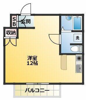 T・APARTMENT(ワンルーム/1階)の間取り写真