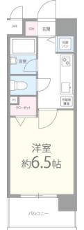 ラ セデュクシオン(1K/4階)の間取り写真