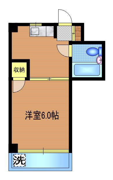 ユニフラッツ(1K/1階)の間取り写真