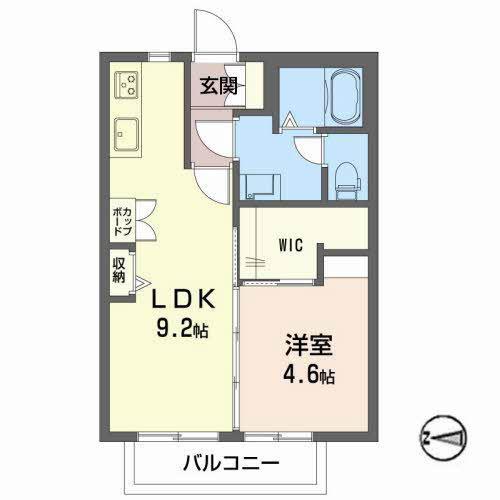 ジュネス・ルミエールC(1LDK/1階)の間取り写真