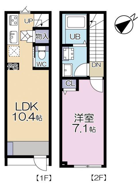 MOK-TERRACE NERIMA VILLAモクテラスネリマヴィ(1LDK/1階)の間取り写真