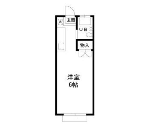エステートピア岩崎台(ワンルーム/2階)の間取り写真