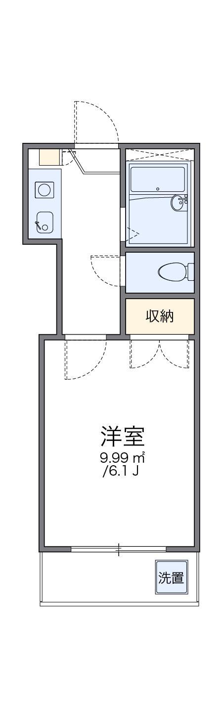 レオパレス板付II(1K/2階)の間取り写真