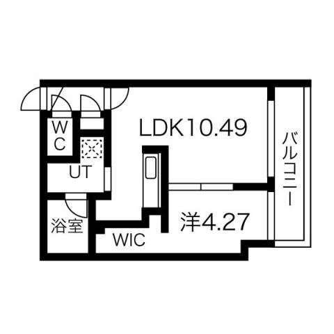 ラ・シュエットシエル(1LDK/4階)の間取り写真