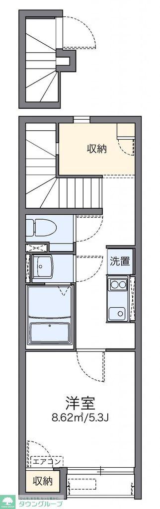 レオネクストティエラいずみ(1K/2階)の間取り写真