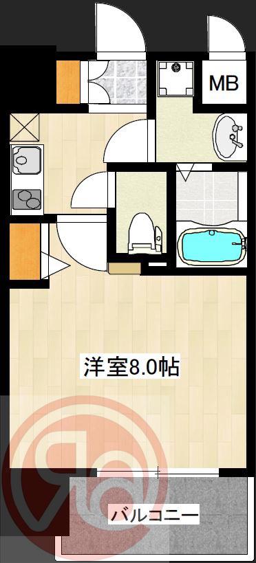 グランサンク(1K/5階)の間取り写真