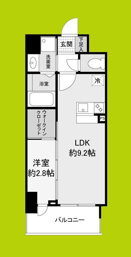 セレニテ谷町四丁目アリエ(1LDK/11階)の間取り写真