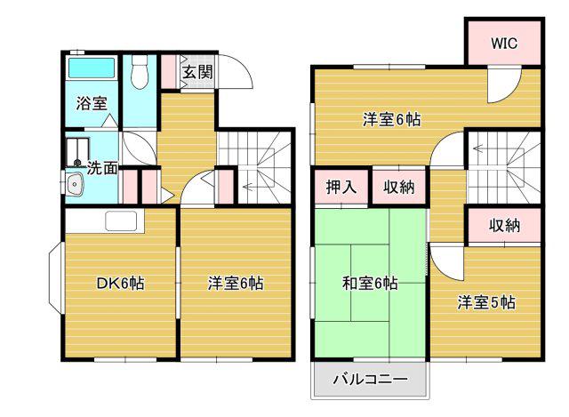 ストークハイツ北野田(4DK/1階)の間取り写真