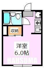 アーバンフラッツ(ワンルーム/2階)の間取り写真