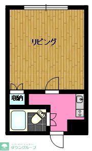 カーサ上之(1K/1階)の間取り写真