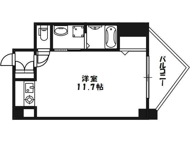 ラ メゾヌーヴ(ワンルーム/3階)の間取り写真