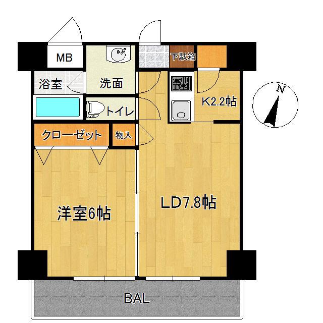 レガーロけやき通(1LDK/3階)の間取り写真