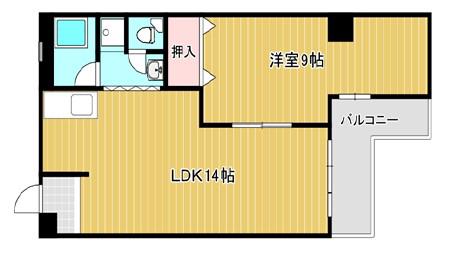 グランドールまこと(1LDK/5階)の間取り写真